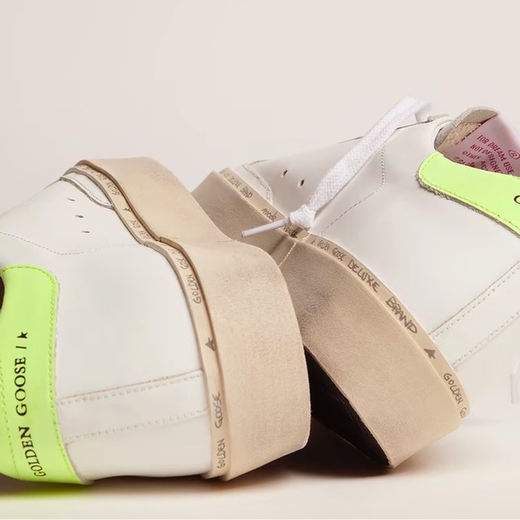 Golden Goose All Hi Star Sneakers with Light Blue Glitter Star and Zebra Print - Picture 2 of 11